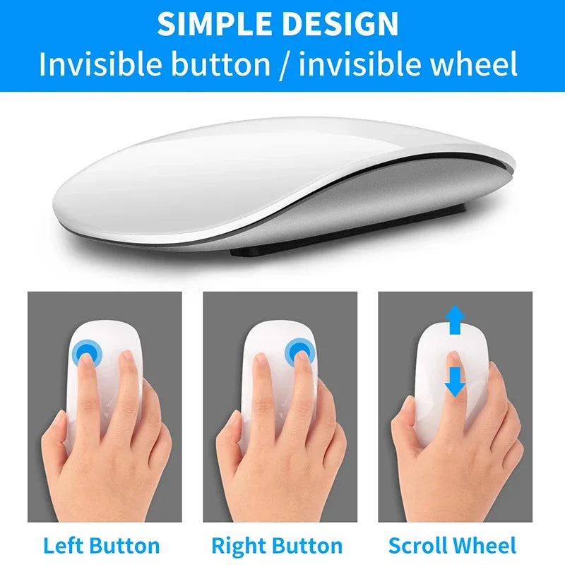 NEW HOT Bluetooth Mouse Wireless Ultra-thin Rechargeable Silent Multi Arc Touch Mice Magic Mouse For Laptop Ipad Mac PC Macbook